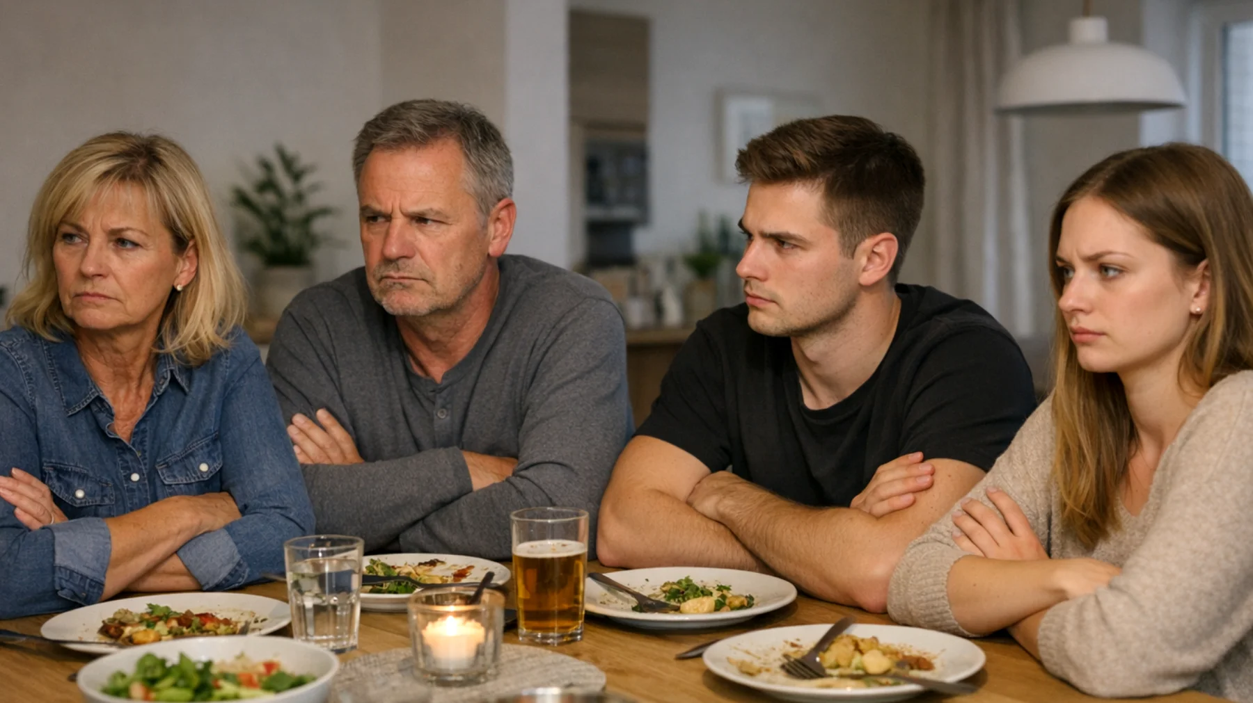 Die Eltern und ihre jungen Erwachsenen Kinder haben wiederkehrende und intensive Konflikte über Hausregeln, Heimkehrzeiten, finanzielle Grenzen und persönliche Entscheidungen. Die Eltern versuchen, bestimmte Regeln und Grenzen aufrechtzuerhalten, während die jungen Erwachsenen diese als überholt, kontrollierend oder unangemessen für ihr Alter empfinden. Dies führt zu ständigen Auseinandersetzungen, gegenseitiger Frustration und einer zunehmend angespannten Familienatmosphäre."