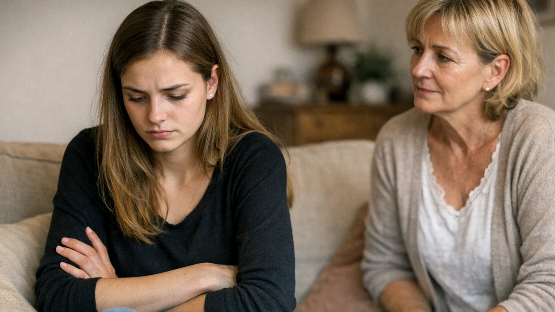 Eine Mutter bemerkt, dass ihre erwachsene Tochter (20-25 Jahre) zunehmend unter einem negativen Selbstbild leidet: Sie zweifelt ständig an ihren Fähigkeiten, vergleicht sich obsessiv mit Gleichaltrigen, vermeidet neue Herausforderungen aus Angst zu scheitern und spricht abwertend über sich selbst. Die Mutter weiß nicht, wie sie ihr helfen soll, ohne aufdringlich zu wirken oder die Situation zu verschlimmern."